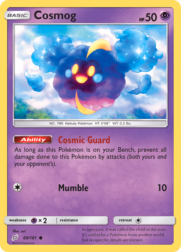 Cosmog 69/181 Pokemon card