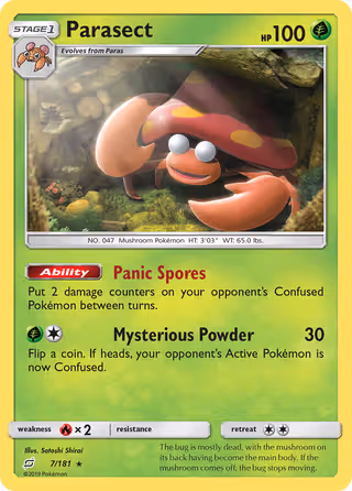 Parasect 7/181 Pokemon card