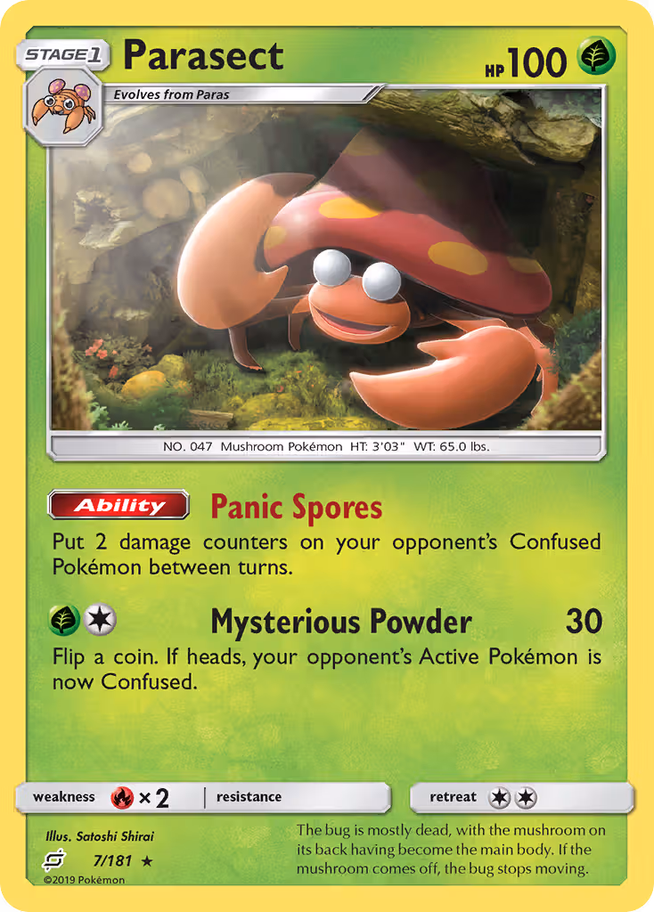 Parasect 7/181 Pokemon card