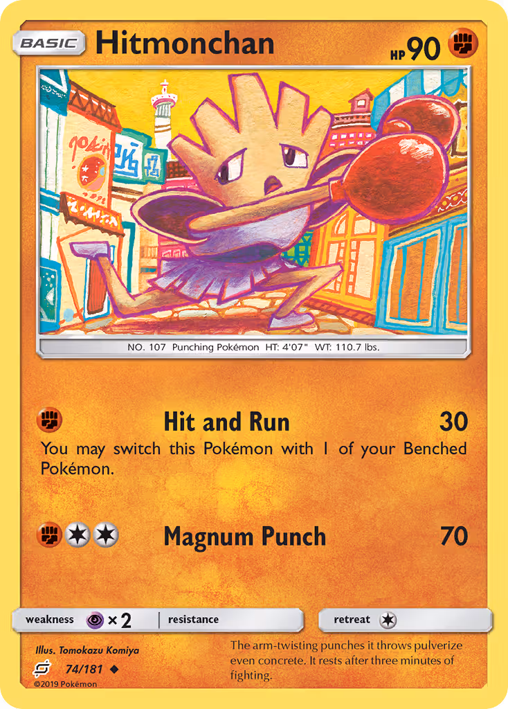 Hitmonchan 74/181 Pokemon card