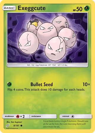 Exeggcute 8/181 Pokemon card