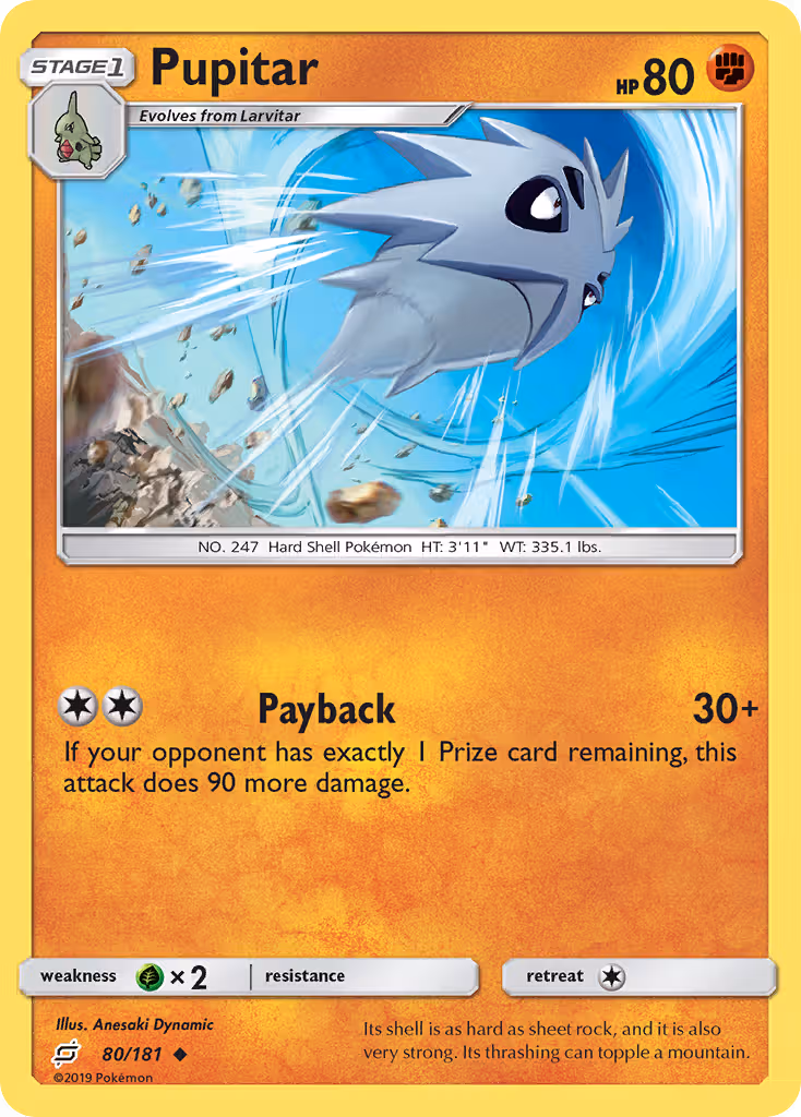 Pupitar 80/181 Pokemon card