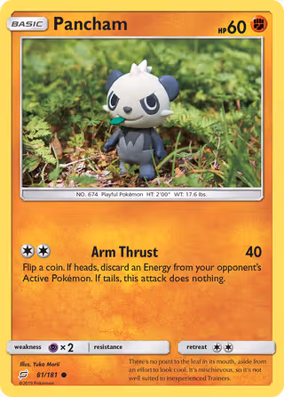 Pancham 81/181 Pokemon card