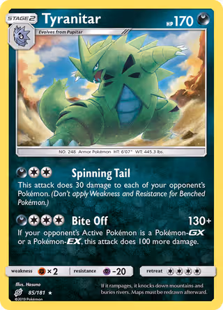 Tyranitar 85/181 Pokemon card