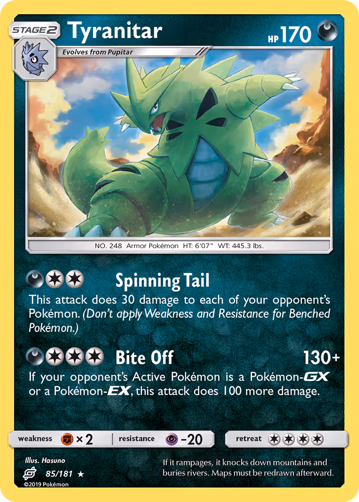 Tyranitar 85/181 Pokemon card