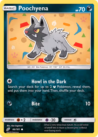 Poochyena 86/181 Pokemon card