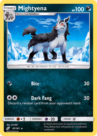 Mightyena 87/181 Pokemon card
