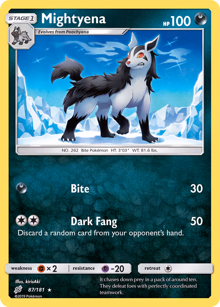 Mightyena 87/181 Pokemon card