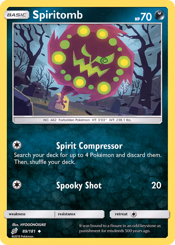 Spiritomb 89/181 Pokemon card