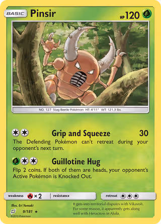 Pinsir 9/181 Pokemon card