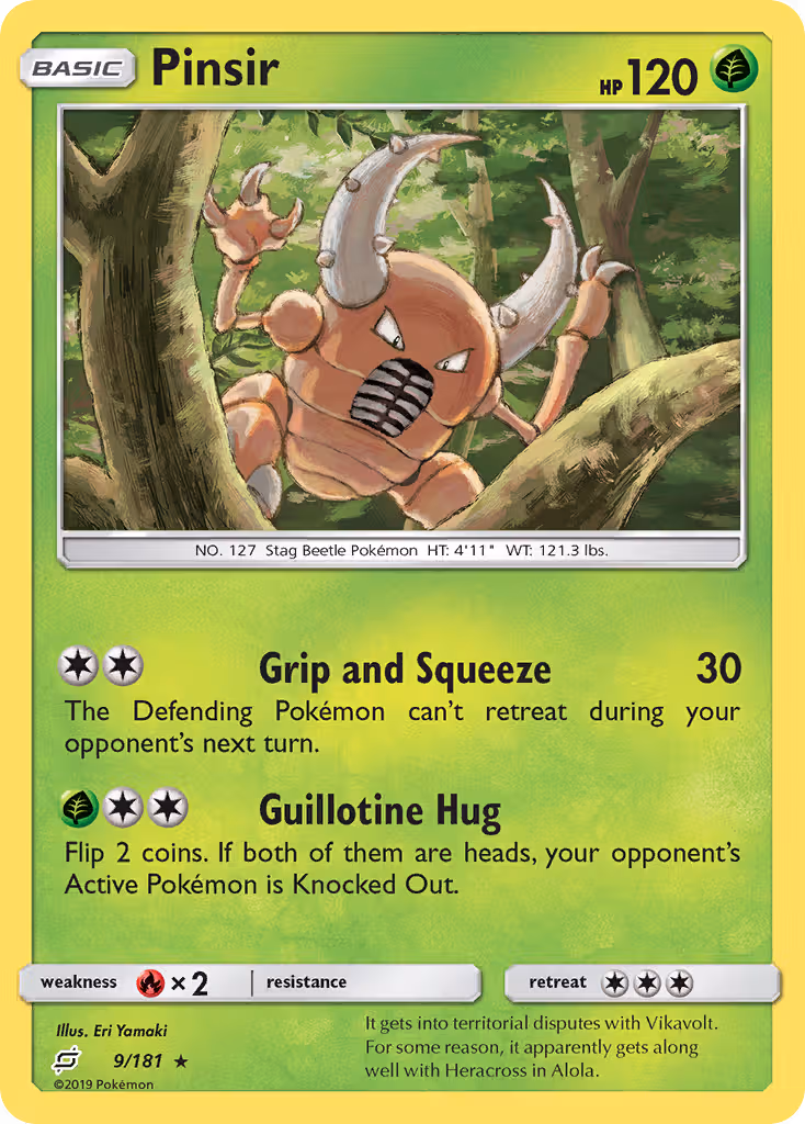 Pinsir 9/181 Pokemon card