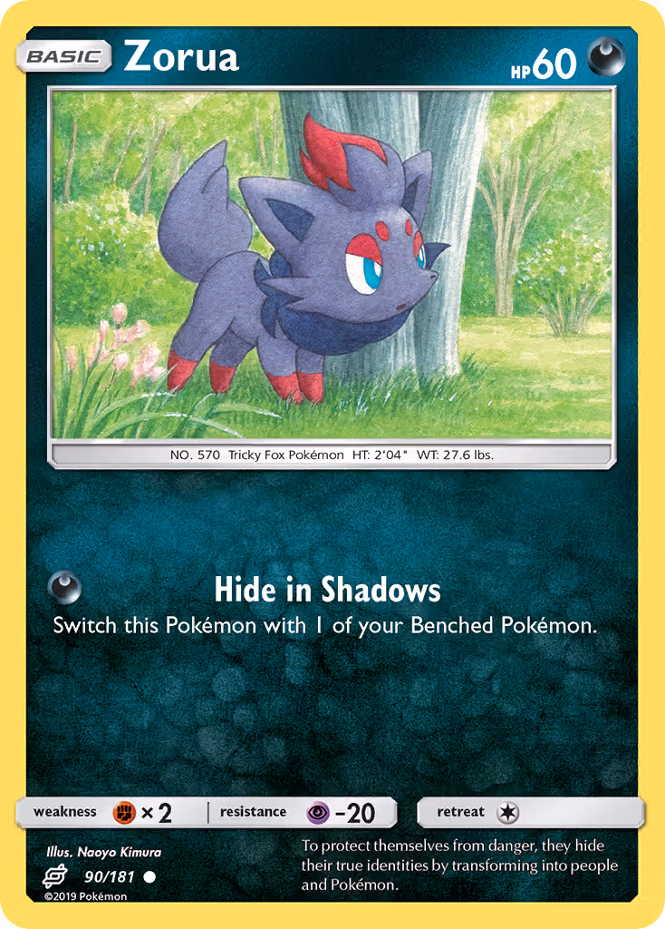 Zorua 90/181 Pokemon card
