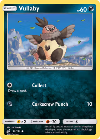 Vullaby 92/181 Pokemon card