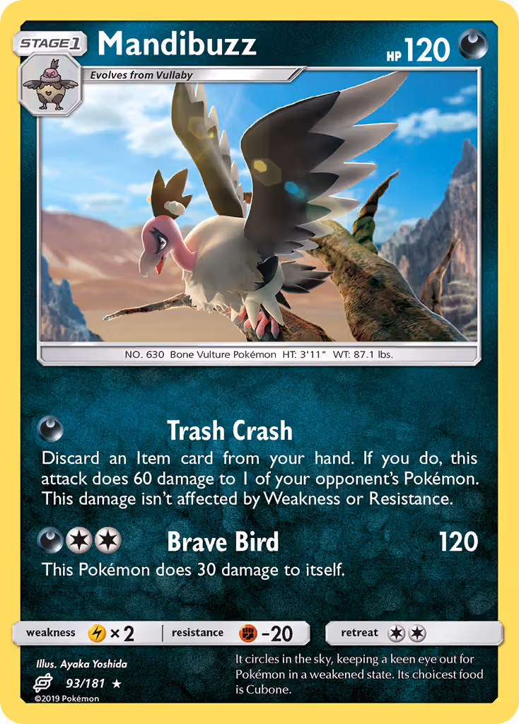 Mandibuzz 93/181 Pokemon card