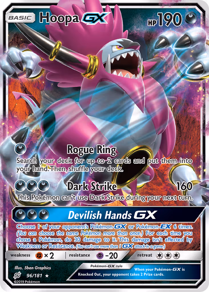 Hoopa GX 96/181 Pokemon card