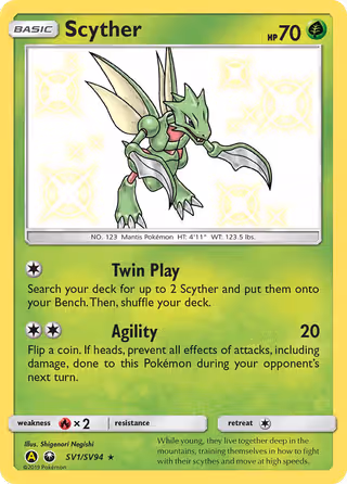 Scyther SV1 Pokemon card