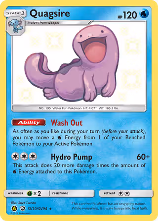 Quagsire SV10 Pokemon card