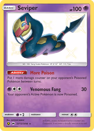 Seviper SV15 Pokemon card