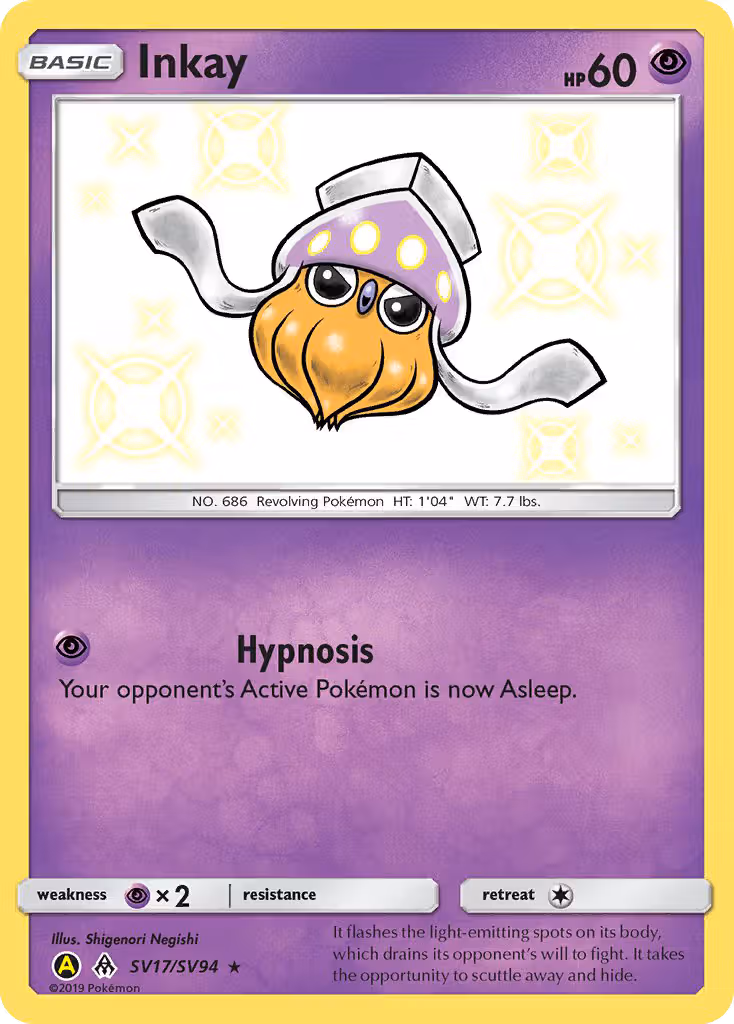 Inkay SV17 Pokemon card