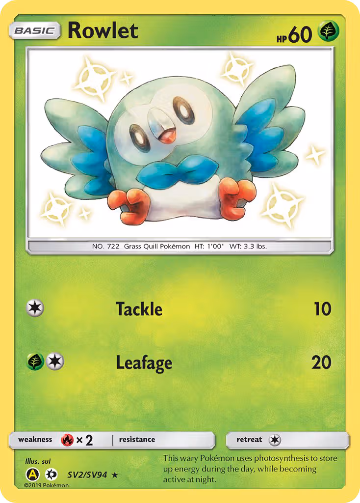 Rowlet SV2 Pokemon card