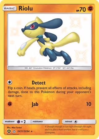 Riolu SV21 Pokemon card