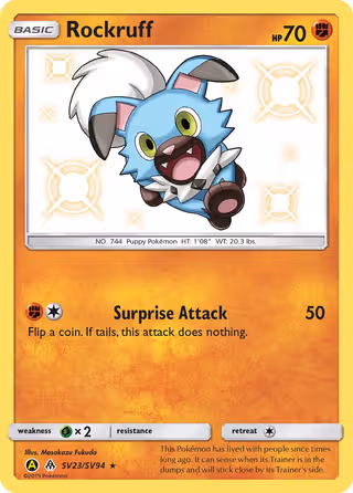 Rockruff SV23 Pokemon card