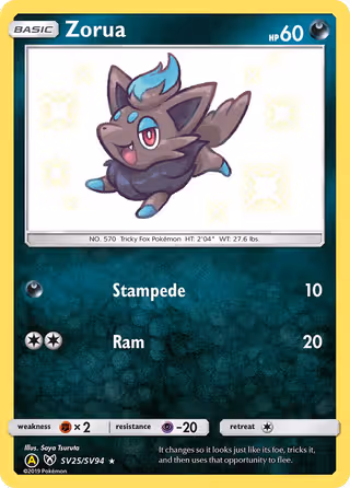 Zorua SV25 Pokemon card