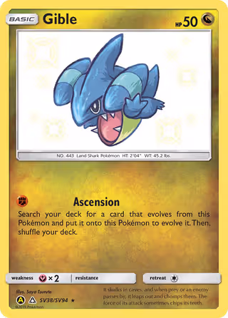 Gible SV38 Pokemon card