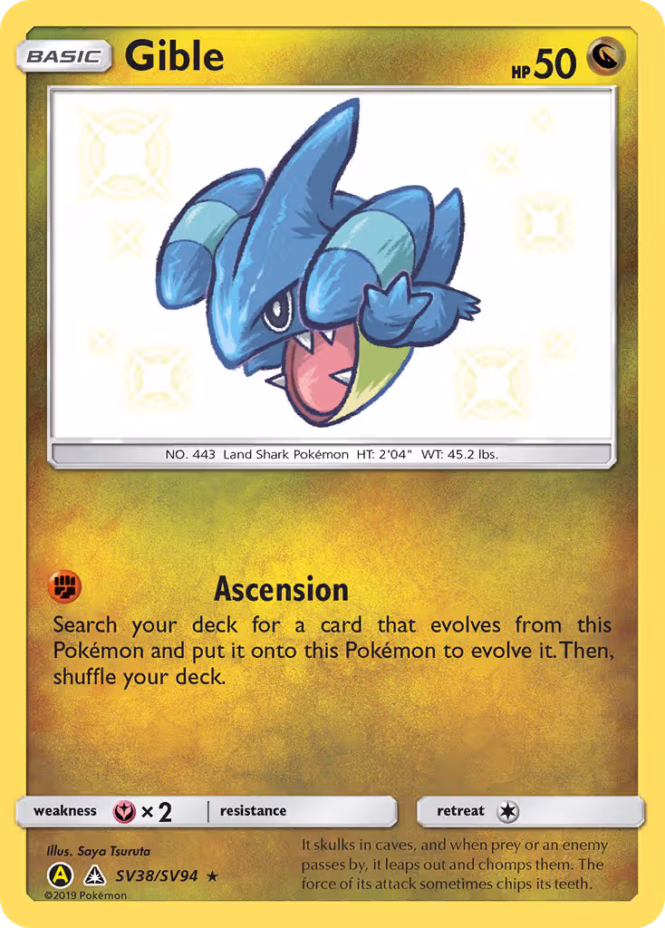 Gible SV38 Pokemon card