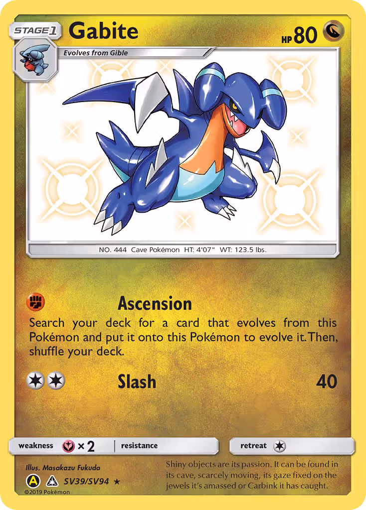 Gabite SV39 Pokemon card