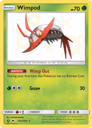 Wimpod SV4 Pokemon card