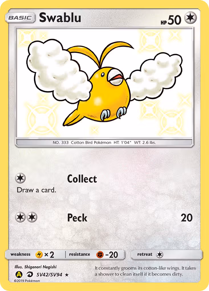 Swablu SV42 Pokemon card