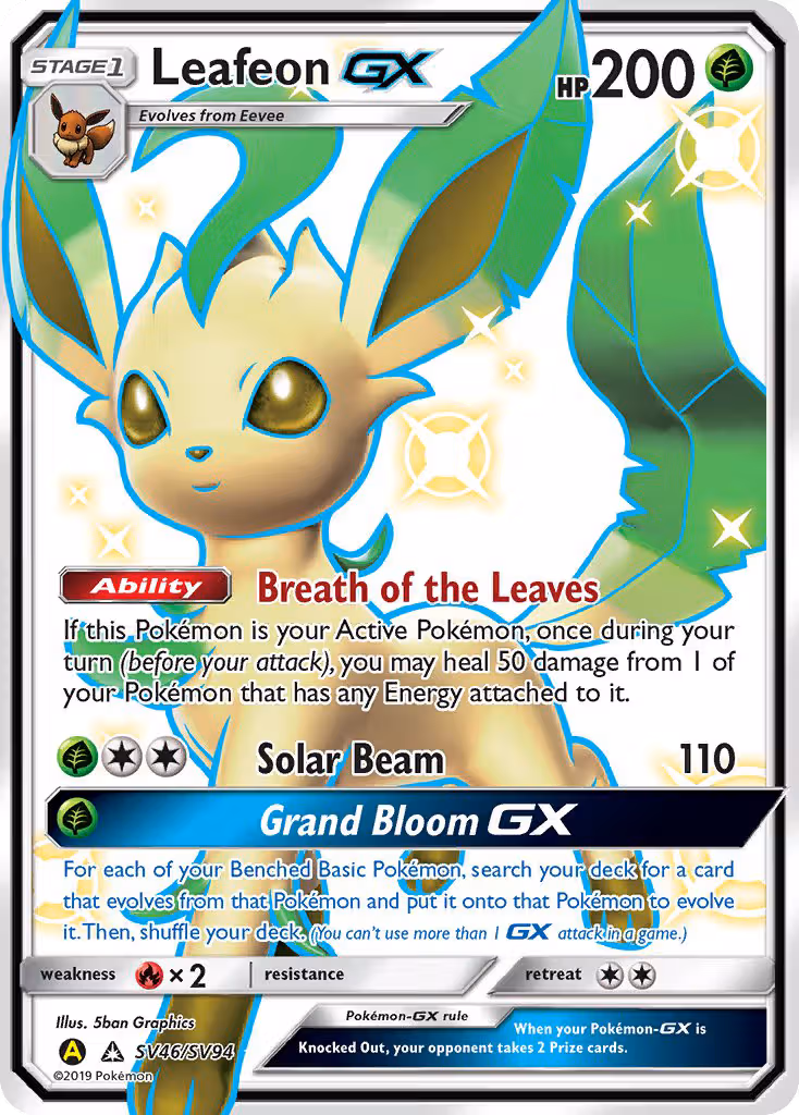 Leafeon-GX SV46 Pokemon card