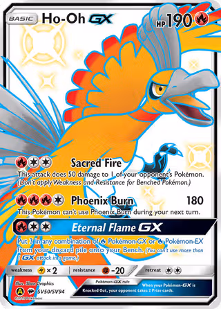 Ho-Oh-GX SV50 Pokemon card