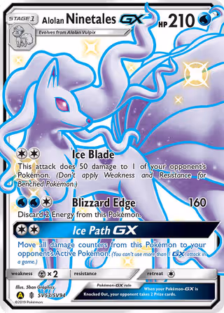 Alolan Ninetales-GX SV53 Pokemon card