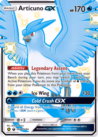 Articuno-GX SV54 Pokemon card