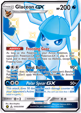 Glaceon-GX SV55 Pokemon card