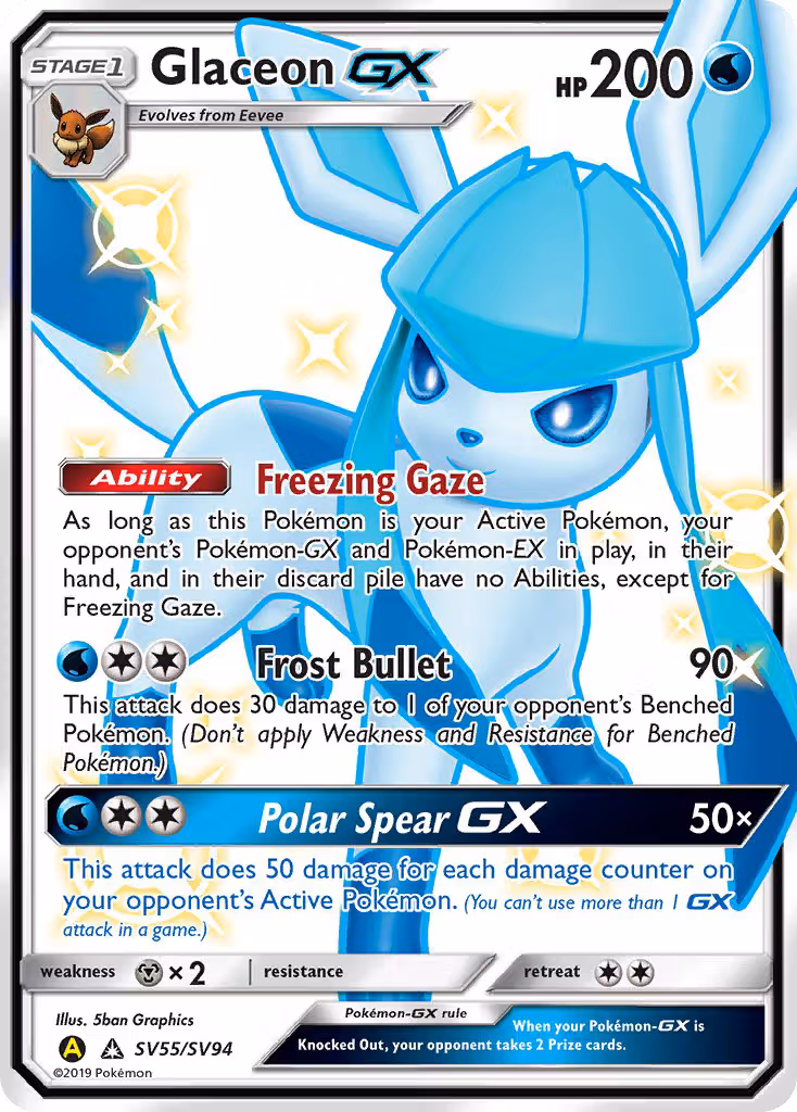 Glaceon-GX SV55 Pokemon card
