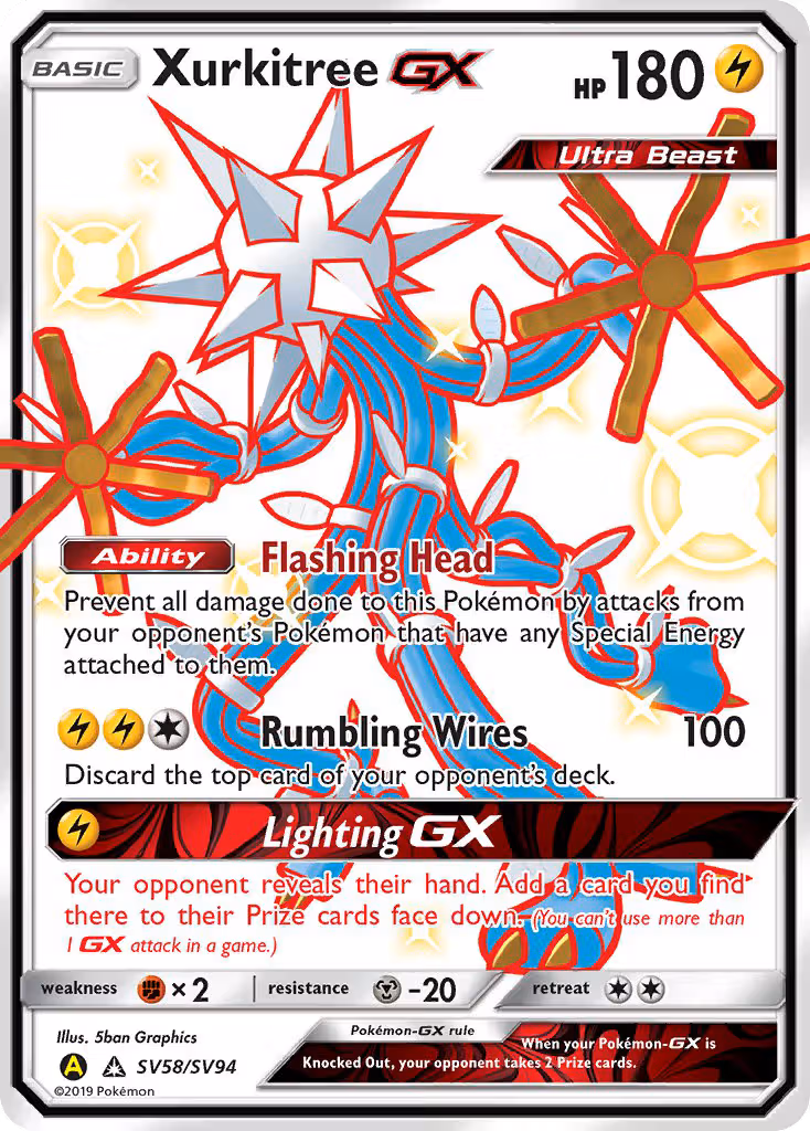 Xurkitree-GX SV58 Pokemon card