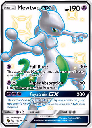 Mewtwo-GX SV59 Pokemon card