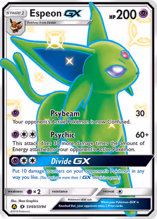 Espeon-GX SV60 Pokemon card