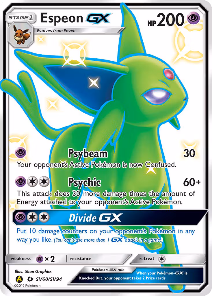 Espeon-GX SV60 Pokemon card