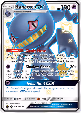 Banette-GX SV61 Pokemon card