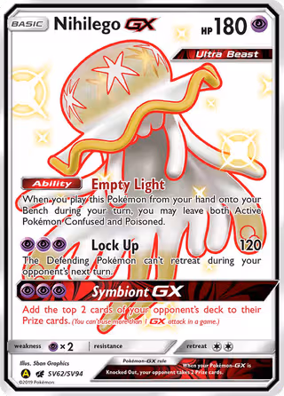 Nihilego-GX SV62 Pokemon card