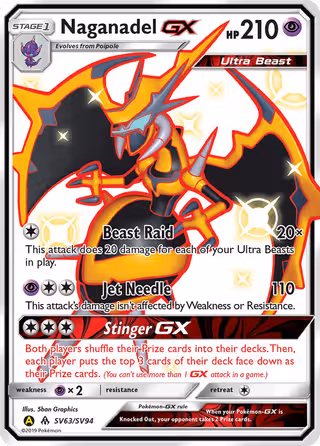 Naganadel-GX SV63 Pokemon card