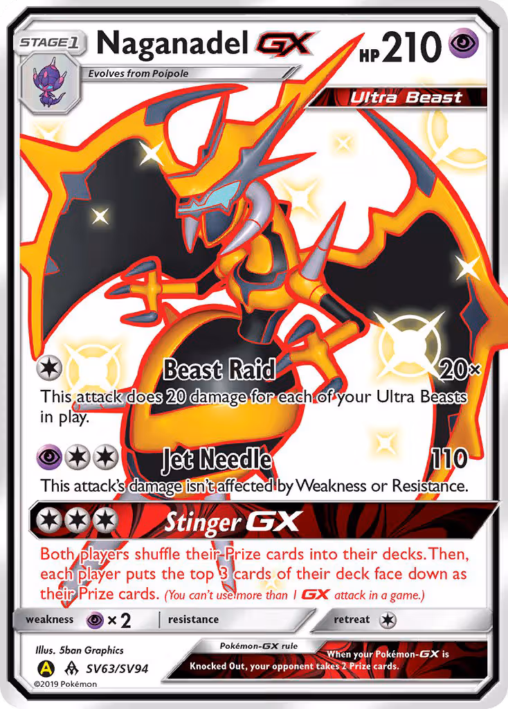 Naganadel-GX SV63 Pokemon card