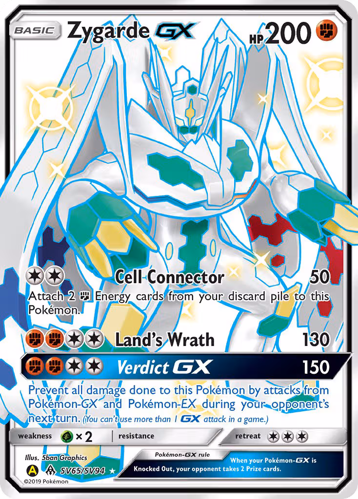 Zygarde-GX SV65 Pokemon card