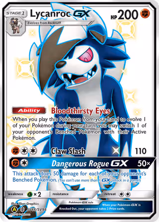 Lycanroc-GX SV66 Pokemon card