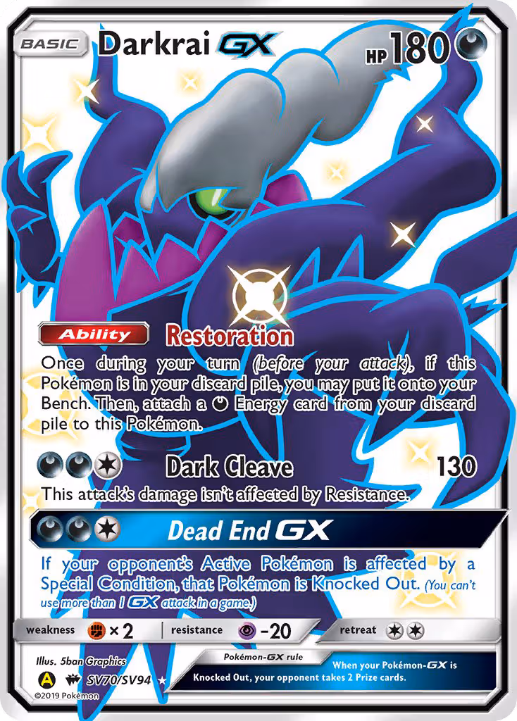 Darkrai-GX SV70 Pokemon card