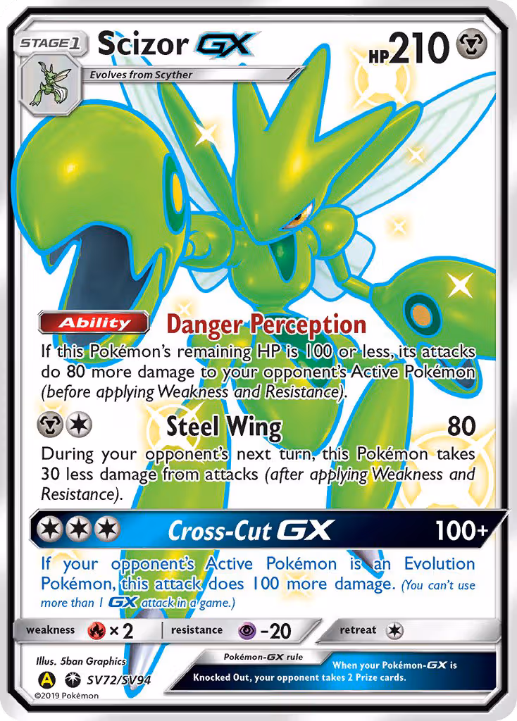 Scizor-GX SV72 Pokemon card